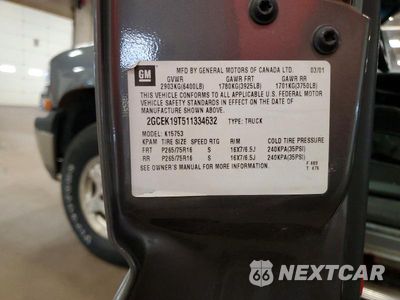 Zdjęcie 12 z 12 samochodu: 2001 CHEVROLET SILVERADO K1500 VIN:2GCEK19T511334632 - miniatura