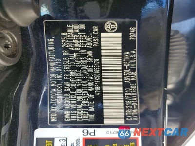 Zdjęcie 13 z 13 samochodu: 2013 TOYOTA CAMRY LE VIN:4T1BF1FK5DU653178 - miniatura