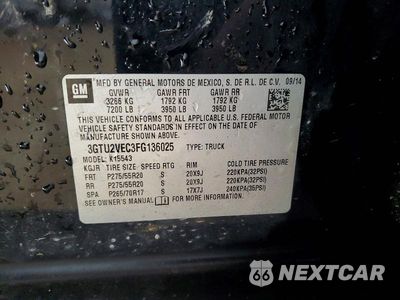 Zdjęcie 12 z 12 samochodu: 2015 GMC SIERRA K1500 SLT VIN:3GTU2VEC3FG136025 - miniatura