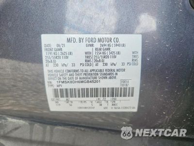 Zdjęcie 13 z 13 samochodu: 2021 FORD EXPLORER XLT VIN:1FMSK8DH6MGB45201 - miniatura