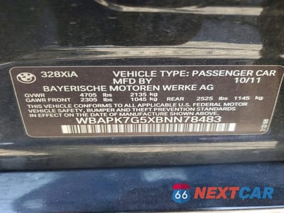 Zdjęcie 13 z 13 samochodu: 2011 BMW 328 XI VIN:WBAPK7G5XBNN78483 - miniatura