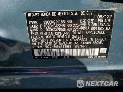 Zdjęcie 13 z 13 samochodu: 2023 HONDA HR-V VIN:3CZRZ2H50PM713068 - miniatura