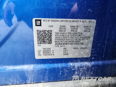 Zdjęcie 13 z 13 samochodu: 2019 CHEVROLET EQUINOX LS VIN:3GNAXHEV1KS563709 - miniatura