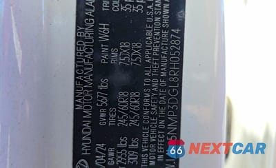 Zdjęcie 10 z 14 samochodu: 2024 HYUNDAI SANTA FE XRT VIN:5NMP3DGL8RH052874 - miniatura