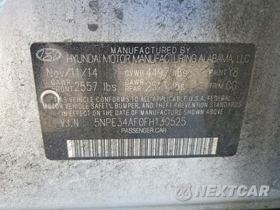 Zdjęcie 12 z 12 samochodu: 2015 HYUNDAI SONATA LIMITED VIN:5NPE34AF0FH130525 - miniatura