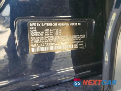 Zdjęcie 12 z 12 samochodu: 2019 BMW 530 XI VIN:WBAJA7C52KWW47353 - miniatura