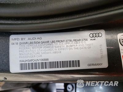 Zdjęcie 13 z 13 samochodu: 2018 AUDI A6 PRESTIGE VIN:WAUH3AFC4JN106888 - miniatura