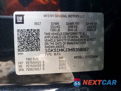 Zdjęcie 13 z 13 samochodu: 2017 GMC YUKON XL DENALI VIN:1GKS1HKJ3HR358067 - miniatura