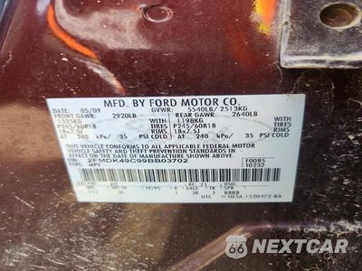 Zdjęcie 13 z 13 samochodu: 2009 FORD EDGE LIMITED VIN:2FMDK49C99BB03702 - miniatura