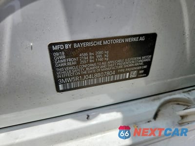 Zdjęcie 12 z 12 samochodu: 2020 BMW 330I VIN:3MW5R1J04L8B07804 - miniatura