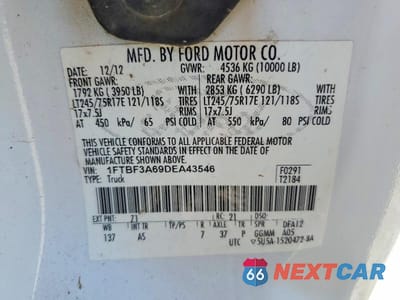Zdjęcie 12 z 12 samochodu: 2013 FORD F350 SUPER DUTY VIN:1FTBF3A69DEA43546 - miniatura