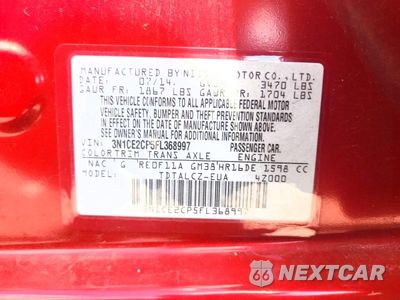 Zdjęcie 12 z 12 samochodu: 2015 NISSAN VERSA NOTE S PLUS VIN:3N1CE2CP5FL368997 - miniatura