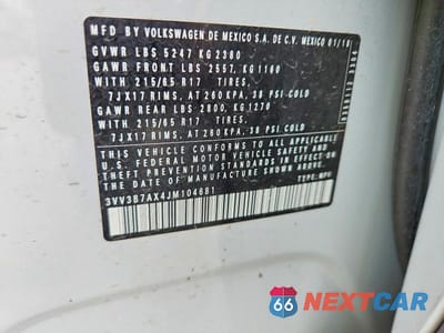 Zdjęcie 14 z 14 samochodu: 2018 VOLKSWAGEN TIGUAN SE/SEL VIN:3VV3B7AX4JM104681 - miniatura