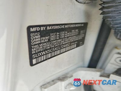Zdjęcie 13 z 13 samochodu: 2012 BMW X3 XDRIVE28I VIN:5UXWX5C5XCL724452 - miniatura