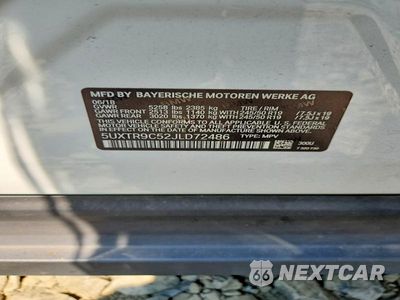 Zdjęcie 12 z 12 samochodu: 2018 BMW X3 XDRIVE30I VIN:5UXTR9C52JLD72486 - miniatura