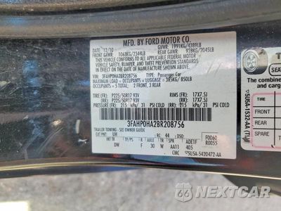 Zdjęcie 12 z 12 samochodu: 2011 FORD FUSION SE VIN:3FAHP0HA2BR208756 - miniatura