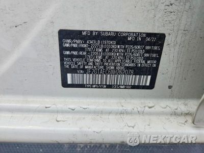 Zdjęcie 12 z 12 samochodu: 2022 SUBARU CROSSTREK PREMIUM VIN:JF2GTAEC6NH262078 - miniatura