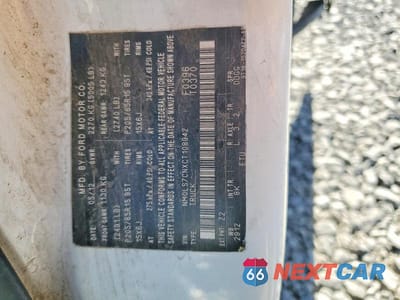 Zdjęcie 13 z 13 samochodu: 2012 FORD TRANSIT CONNECT XL VIN:NM0LS7CNXCT108942 - miniatura