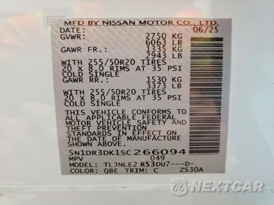 Zdjęcie 14 z 14 samochodu: 2025 NISSAN PATHFINDER PLATINUM VIN:5N1DR3DK1SC266094 - miniatura