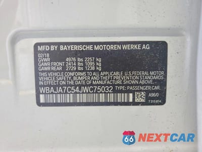Zdjęcie 12 z 12 samochodu: 2018 BMW 530 XI VIN:WBAJA7C54JWC75032 - miniatura