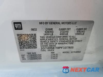 Zdjęcie 12 z 12 samochodu: 2023 GMC SIERRA K3500 VIN:1GT49SEY8PF107905 - miniatura