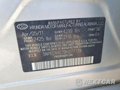 Zdjęcie 12 z 12 samochodu: 2011 HYUNDAI SONATA SE VIN:5NPEC4AC7BH277778 - miniatura
