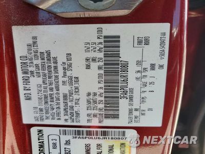 Zdjęcie 13 z 13 samochodu: 2018 FORD FUSION SE HYBRID VIN:3FA6P0LU6JR180807 - miniatura