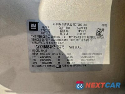 Zdjęcie 13 z 13 samochodu: 2017 CADILLAC XT5 LUXURY VIN:1GYKNBRS7HZ105775 - miniatura