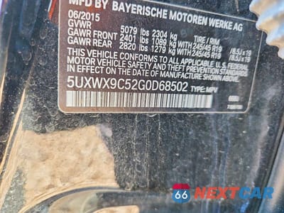 Zdjęcie 13 z 13 samochodu: 2016 BMW X3 XDRIVE28I VIN:5UXWX9C52G0D68502 - miniatura