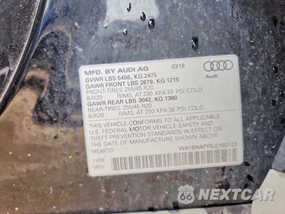 Zdjęcie 13 z 13 samochodu: 2018 AUDI Q5 PREMIUM PLUS VIN:WA1BNAFY0J2150123 - miniatura