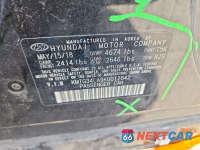Zdjęcie 13 z 13 samochodu: 2019 GENESIS G70 ELITE VIN:KMTG34LA9KU012842 - miniatura