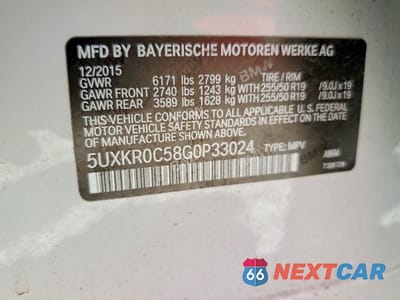 Zdjęcie 13 z 13 samochodu: 2016 BMW X5 XDRIVE35I VIN:5UXKR0C58G0P33024 - miniatura