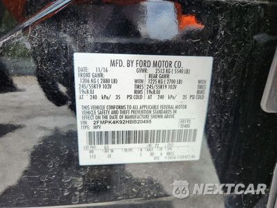 Zdjęcie 13 z 13 samochodu: 2017 FORD EDGE TITANIUM VIN:2FMPK4K92HBB20495 - miniatura