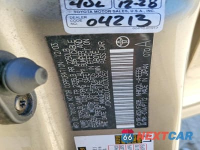 Zdjęcie 12 z 12 samochodu: 2004 TOYOTA PRIUS BASE VIN:JTDKB20U040030252 - miniatura