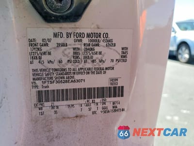 Zdjęcie 12 z 12 samochodu: 2008 FORD F350 SRW SUPER DUTY VIN:1FTSF30528EA63071 - miniatura
