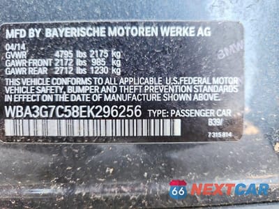 Zdjęcie 12 z 12 samochodu: 2014 BMW 328 XI VIN:WBA3G7C58EK296256 - miniatura