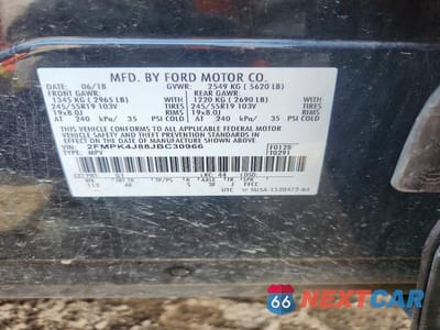 Zdjęcie 13 z 13 samochodu: 2018 FORD EDGE SEL VIN:2FMPK4J88JBC30966 - miniatura