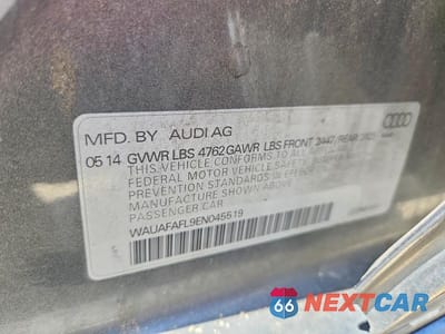 Zdjęcie 12 z 12 samochodu: 2014 AUDI A4 PREMIUM VIN:WAUAFAFL9EN045519 - miniatura