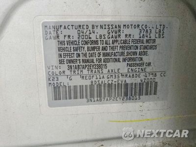 Zdjęcie 12 z 12 samochodu: 2014 NISSAN SENTRA S VIN:3N1AB7AP2EY238015 - miniatura