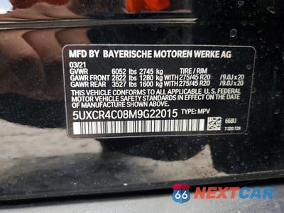 Zdjęcie 13 z 13 samochodu: 2021 BMW X5 SDRIVE 40I VIN:5UXCR4C08M9G22015 - miniatura