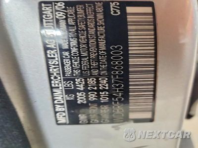 Zdjęcie 12 z 12 samochodu: 2007 MERCEDES-BENZ C 280 VIN:WDBRF54H37F868003 - miniatura