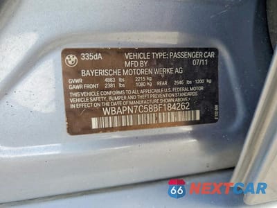 Zdjęcie 12 z 12 samochodu: 2011 BMW 335 D VIN:WBAPN7C58BF184262 - miniatura