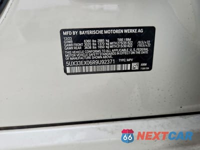 Zdjęcie 13 z 13 samochodu: 2024 BMW X6 XDRIVE40I VIN:5UX33EX06R9U92371 - miniatura