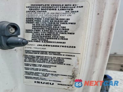 Zdjęcie 13 z 13 samochodu: 2019 ISUZU NPR XD VIN:JALC4W168K7K01225 - miniatura