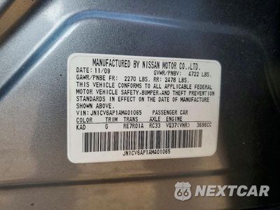 Zdjęcie 13 z 13 samochodu: 2010 INFINITI G37 SEDAN BASE VIN:JN1CV6AP1AM401065 - miniatura