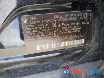 Zdjęcie 12 z 12 samochodu: 2008 BMW 328 XI VIN:WBAVC93558K039267 - miniatura