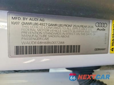 Zdjęcie 12 z 12 samochodu: 2008 AUDI A4 2.0T CABRIOLET QUATTRO VIN:WAUDF48H68K007288 - miniatura
