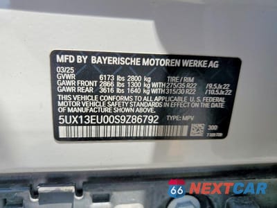 Zdjęcie 14 z 14 samochodu: 2025 BMW X5 SDRIVE 40I VIN:5UX13EU00S9Z86792 - miniatura