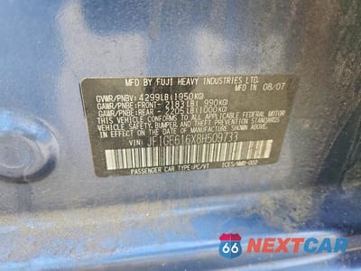 Zdjęcie 13 z 13 samochodu: 2008 SUBARU IMPREZA 2.5I VIN:JF1GE616X8H509733 - miniatura