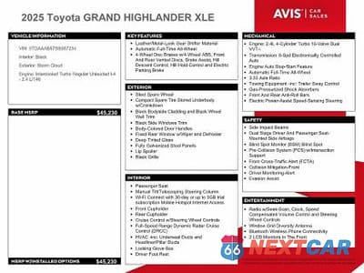 Zdjęcie 13 z 14 samochodu: 2025 TOYOTA GRAND HIGHLANDER XLE VIN:5TDAAAB57SS087234 - miniatura